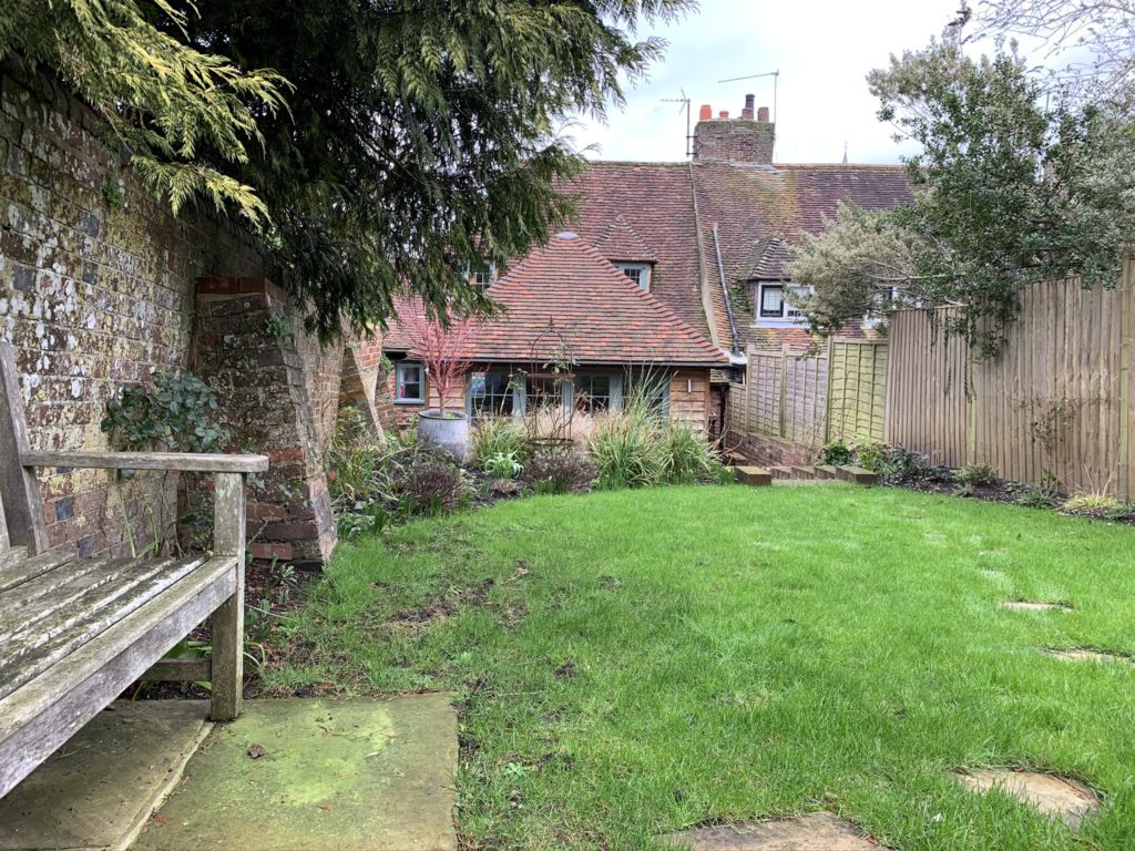 Cottage rear elevation with garden room extension